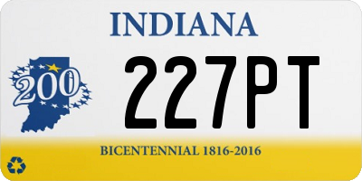 IN license plate 227PT