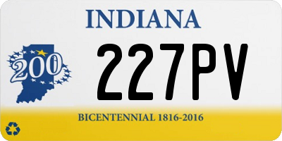 IN license plate 227PV