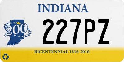 IN license plate 227PZ