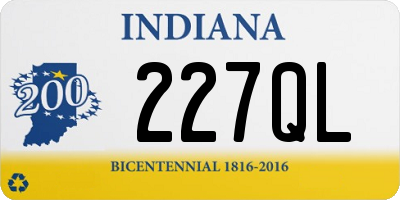 IN license plate 227QL