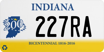 IN license plate 227RA