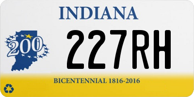 IN license plate 227RH