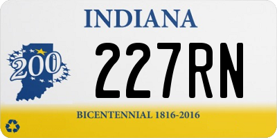 IN license plate 227RN