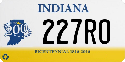 IN license plate 227RO