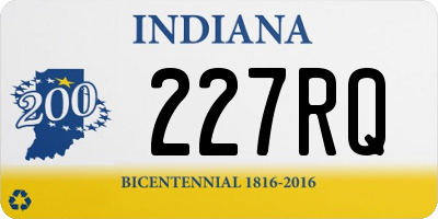 IN license plate 227RQ