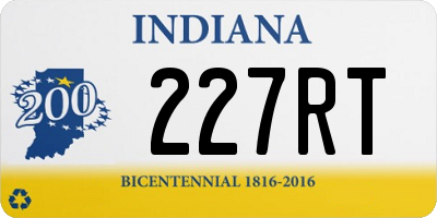 IN license plate 227RT