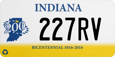 IN license plate 227RV