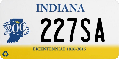 IN license plate 227SA