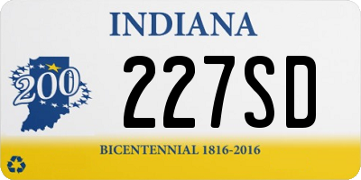 IN license plate 227SD