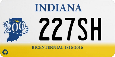 IN license plate 227SH