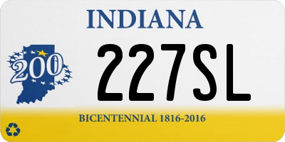 IN license plate 227SL