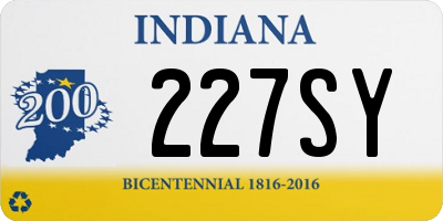 IN license plate 227SY