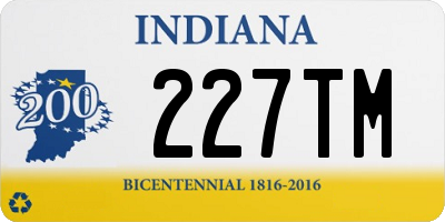 IN license plate 227TM