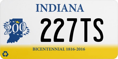 IN license plate 227TS