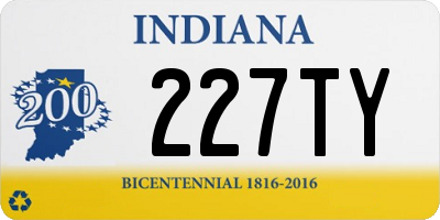 IN license plate 227TY