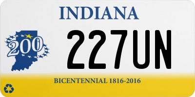 IN license plate 227UN