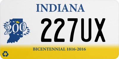 IN license plate 227UX