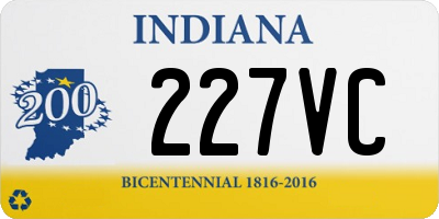 IN license plate 227VC