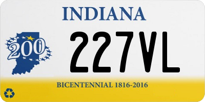 IN license plate 227VL