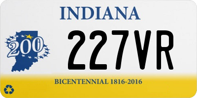 IN license plate 227VR