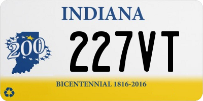 IN license plate 227VT