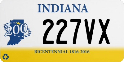 IN license plate 227VX