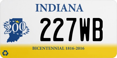 IN license plate 227WB