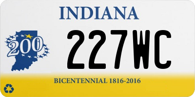 IN license plate 227WC