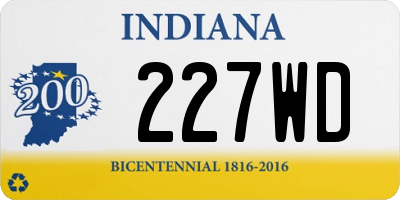 IN license plate 227WD