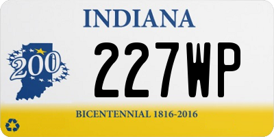 IN license plate 227WP