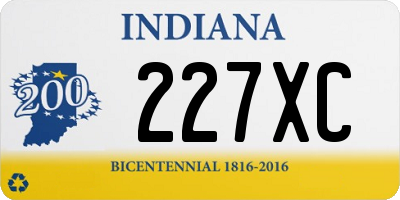 IN license plate 227XC