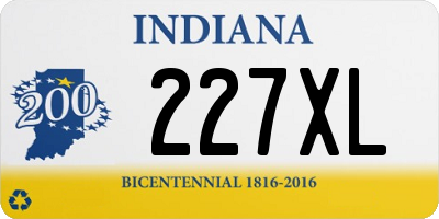 IN license plate 227XL