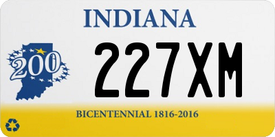 IN license plate 227XM