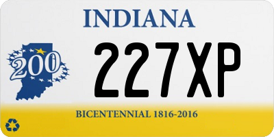 IN license plate 227XP