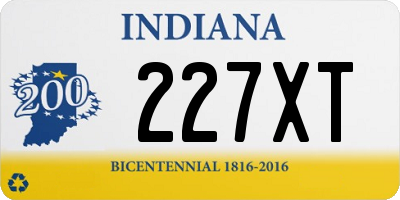 IN license plate 227XT