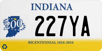 IN license plate 227YA