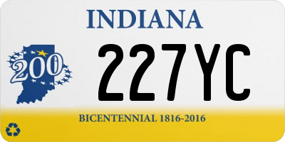 IN license plate 227YC