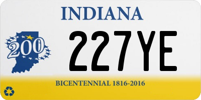 IN license plate 227YE