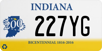 IN license plate 227YG