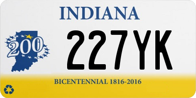 IN license plate 227YK