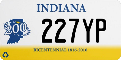 IN license plate 227YP