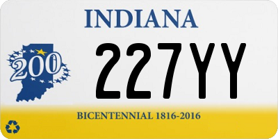 IN license plate 227YY