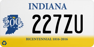 IN license plate 227ZU