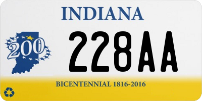 IN license plate 228AA