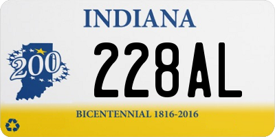 IN license plate 228AL