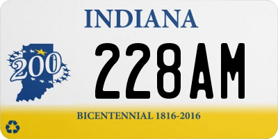 IN license plate 228AM