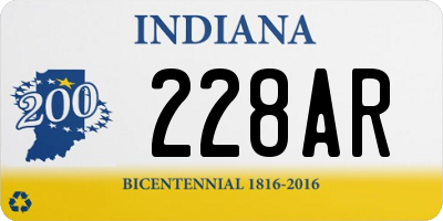 IN license plate 228AR