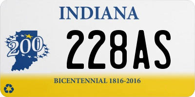 IN license plate 228AS