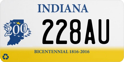 IN license plate 228AU