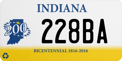 IN license plate 228BA